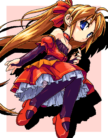 女の子の日なのでオンナノコしてる(?)おさげ 