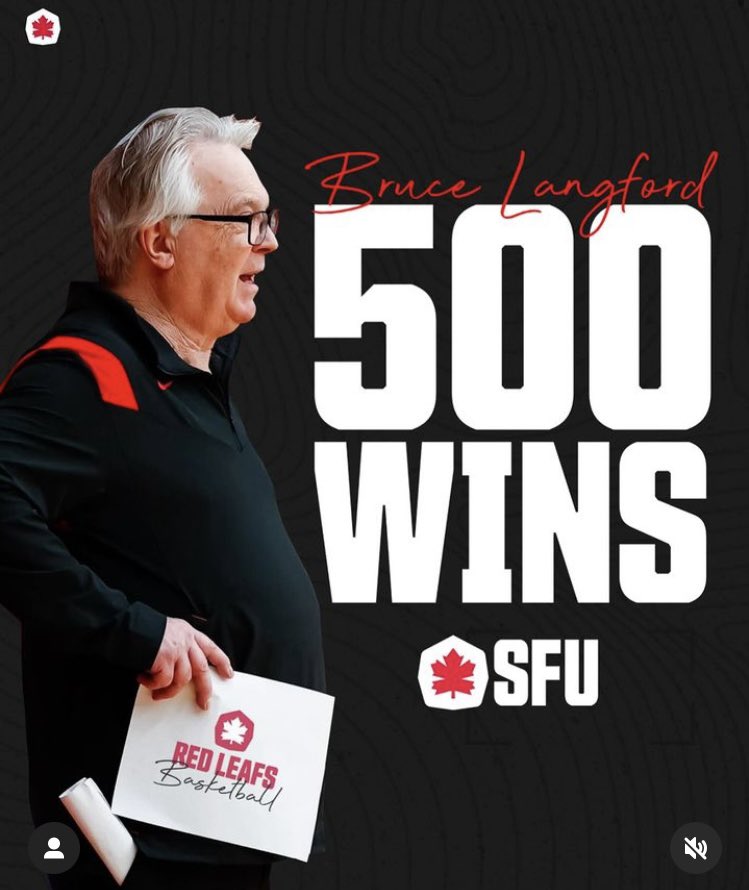 Congratulations to our head coach tonight reaching 500 wins!

5 Canadian National Championships, 2 NCAA Sweet 16s, 2 undefeated seasons along the way!

Keep writing history and impacting players on and off the court!