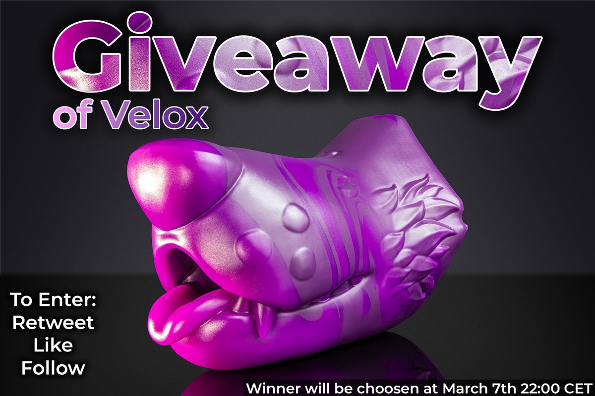 NaughtyFox_Toys's tweet image. 🖤💜𝗚𝗜𝗩𝗘𝗔𝗪𝗔𝗬 𝗪𝗜𝗧𝗛 𝗩𝗘𝗟𝗢𝗫💜🖤
Have the Chance to win this Velox in purple and dark purple.