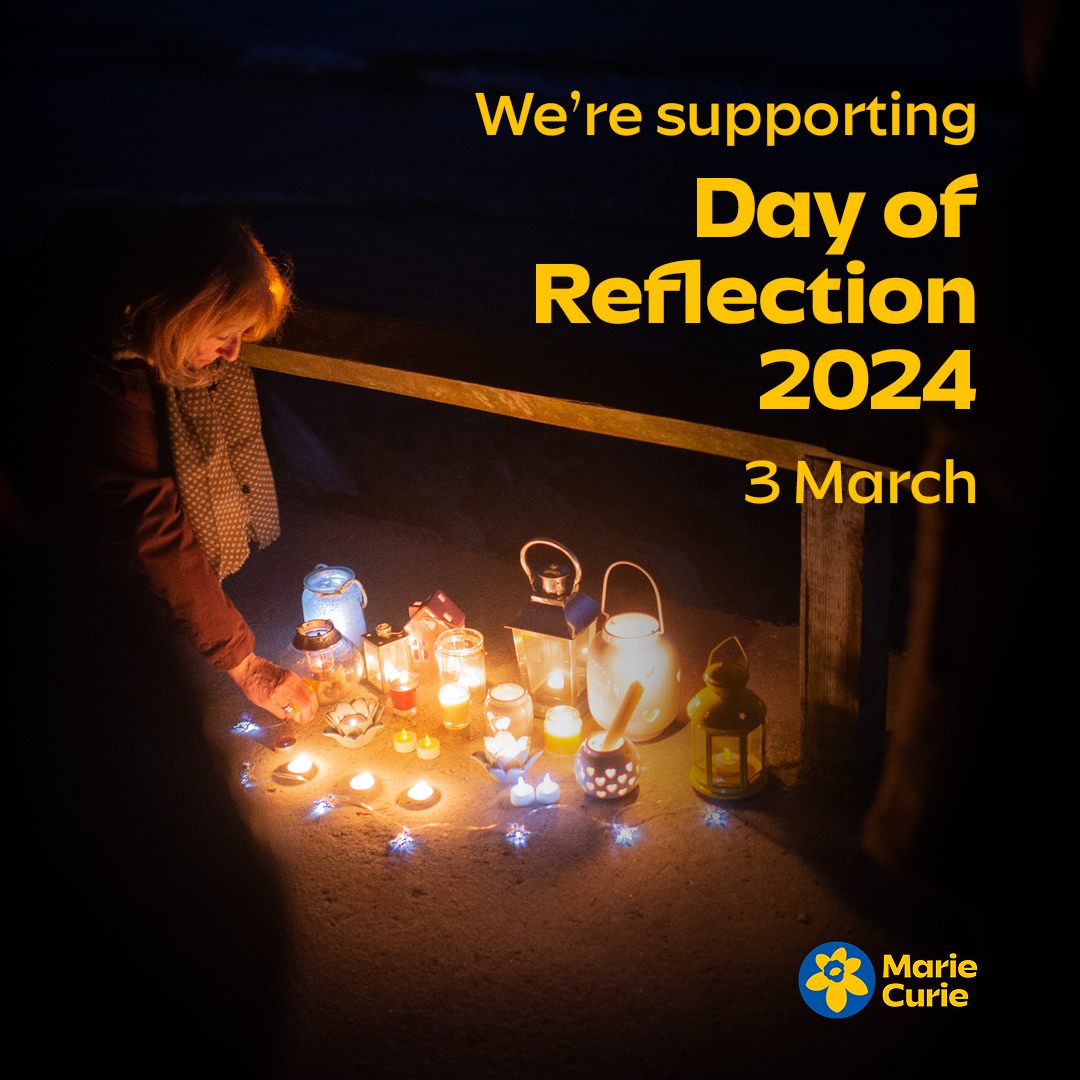 Today is @mariecurieuk's fourth annual Day of Reflection. On this day, we're encouraged to remember everyone who died during the pandemic, to take part in a minute's silence and share the name of who you’re remembering for #DayofReflection.