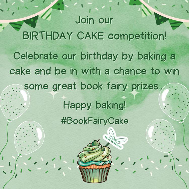 As part of our birthday celebrations, we are running a cake competition! We are inviting YOU to make a birthday cake to celebrate our seventh birthday and post a picture of it online with #BookFairyCake and #BookFairyBirthday Pics must be posted by 25th March 🎂