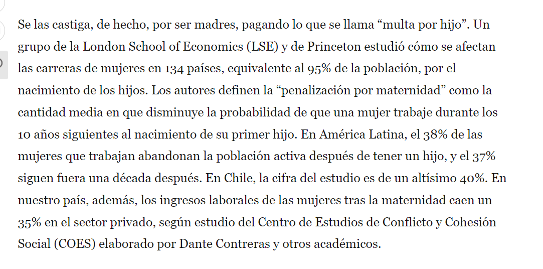 javiarce's tweet photo. Gran columna de @paulaescobarch Mujeres y maternidad: la renuncia silenciosa. Simplemente hay un castigo hacia nosotras, y no sale tan conveniente tener hijos. https://t.co/xhmUx5bXqV https://t.co/oAdKtdl5GW