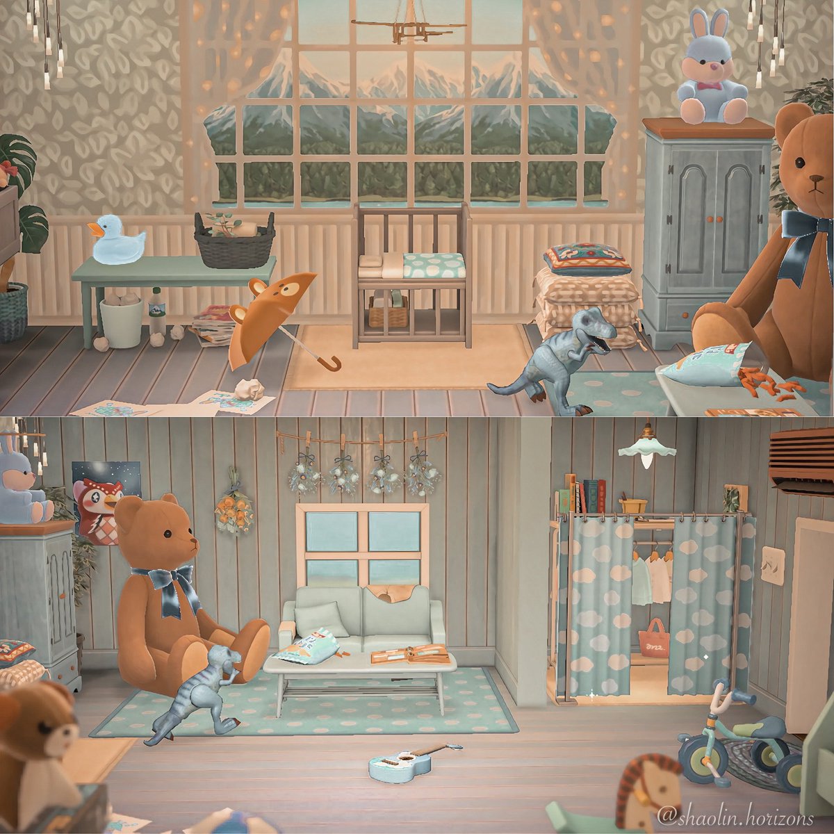 Built a baby room for my son’s arrival that were eagerly awaiting  🩵

Codes by the talented <a href="/saco_adzuki/">𝕤𝕒𝕔𝕠 🌮</a> 

#acnh #AnimalCrossing #AnimalCrossingNewHorizons