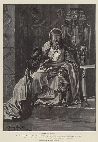 Finally framed this A3 page from the Illustrated London News! I was given it as a gift at the <a href="/RiderHaggardSoc/">H Rider Haggard Society</a> meeting last year! 🥹 it’s of R. C. Woodville’s illustration of Rider Haggard’s #Cleopatra which I look at in my thesis! Dated May 18th 1889 🎨 #Egyptomania #Reception