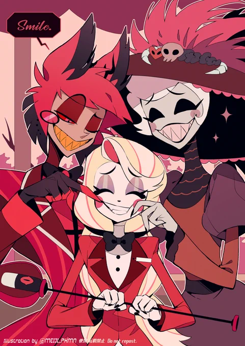 アラスターとチャーリーとロージー  みんなかわいい! #ハズビンホテル #HazbinHotel 