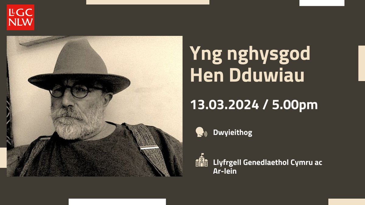 Yng nghysgod Hen Dduwiau

Mae nifer o weithiau’r artist blaenllaw Iwan Bala yn y Casgliad Celf Cenedlaethol. Ymunwch â ni am noson yn ei gwmni i glywed am y gweithiau hynny, ac am yr artistiaid o bob cwr o’r byd sydd wedi ei ddylanwadu. 👨‍🎨🖼
🔗 llyfrgell.cymru/digwyddiadau
