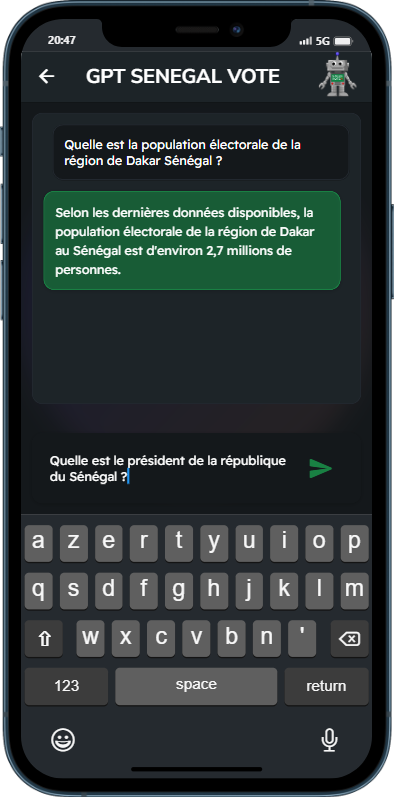 malick_yacine's tweet photo. Hi #galsenDEV #galsenAI 
Je suis entrain d'intégrer à l'app #SenegalVote un chatbot chatgpt. Un assistant électoral pour des questions sur les élections, le vote, le code, la carte, les candidats et programmes.

Que recommandez-vous entre:
-Gpt custom
-Fine-Tuning
-Assistant API https://t.co/MHvl5IfNCl