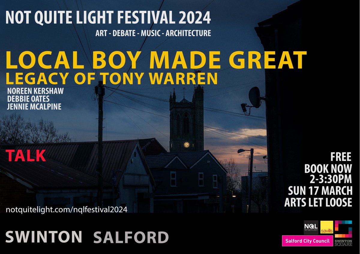 notquitelightfestival2024 (@nqlfestival) on Twitter photo Love <a href="/itvcorrie/">Coronation Street</a> ? Sun 17th March
Join Jennie McAlpine ( Fizz ), director Noreeen Kershaw & sriptwriter Debbie Oates for a chat about Tony Warren, his legacy, and how The Street has evolved since his creation...
Free event notquitelight.com/nqlfestival202 Love <a href="/itvcorrie/">Coronation Street</a> ? Sun 17th March
Join Jennie McAlpine ( Fizz ), director Noreeen Kershaw & sriptwriter Debbie Oates for a chat about Tony Warren, his legacy, and how The Street has evolved since his creation...
Free event notquitelight.com/nqlfestival202