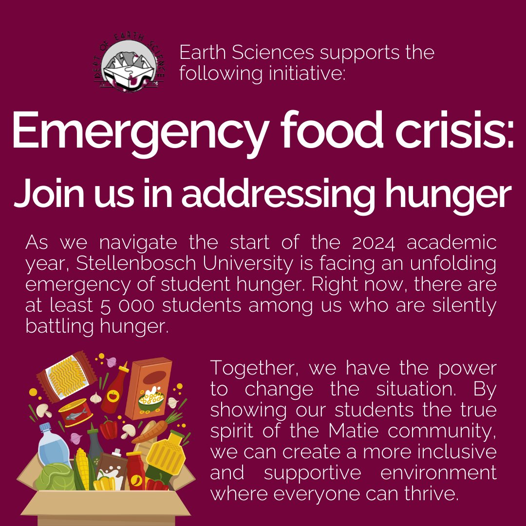 SUearthsciences's tweet photo. Emergency food crisis! Our peers and students need our help now more than ever. There are many ways to get involved; see below.

Online donation: https://t.co/ZUDaam0lqd
GivenGain: https://t.co/JyCXdmmMHw

#SU #move4food #givengain #bridgethegap #everylittlebithelps @scienceSUN https://t.co/6588dXSJLH