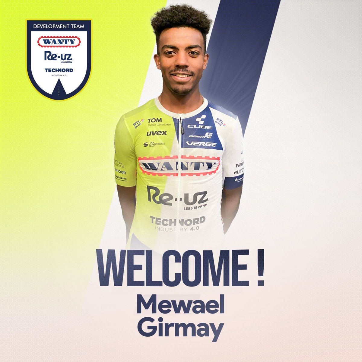 Welcome, Mewael Girmay! 🇪🇷 Wanty-ReUz-Technord welcomes another promising African talent with the 18-year-old from Eritrea 🤩 Learn more about Mewael ➡️ intermarche-wanty.eu/news/mewael-gi…
