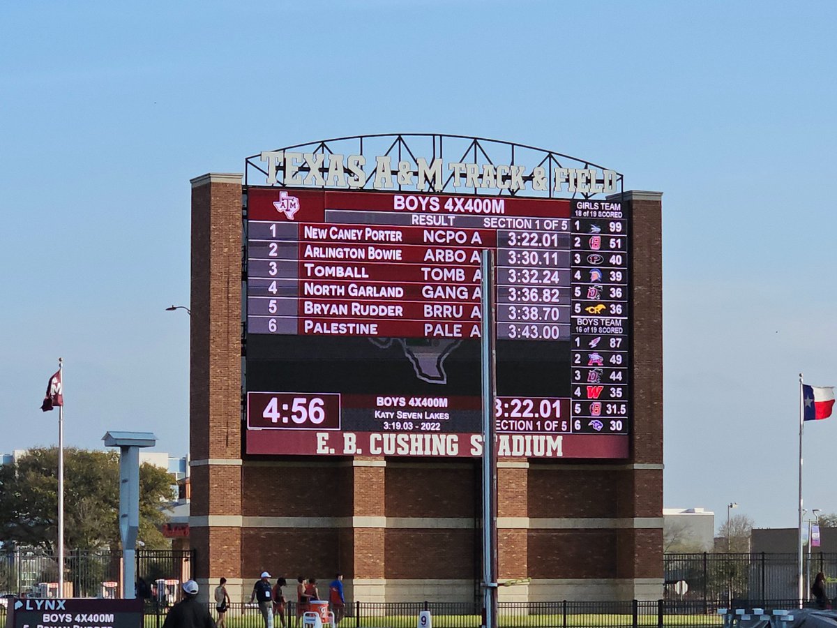 PorterBoysTrack's tweet photo. Congratulations to John Harrington, Da'Mare Bernard, Christian Mier, and Collin Wright for breaking the school record in the 4x400m relay!  F.A.M.I.L.Y. https://t.co/AGFyU8mvj8