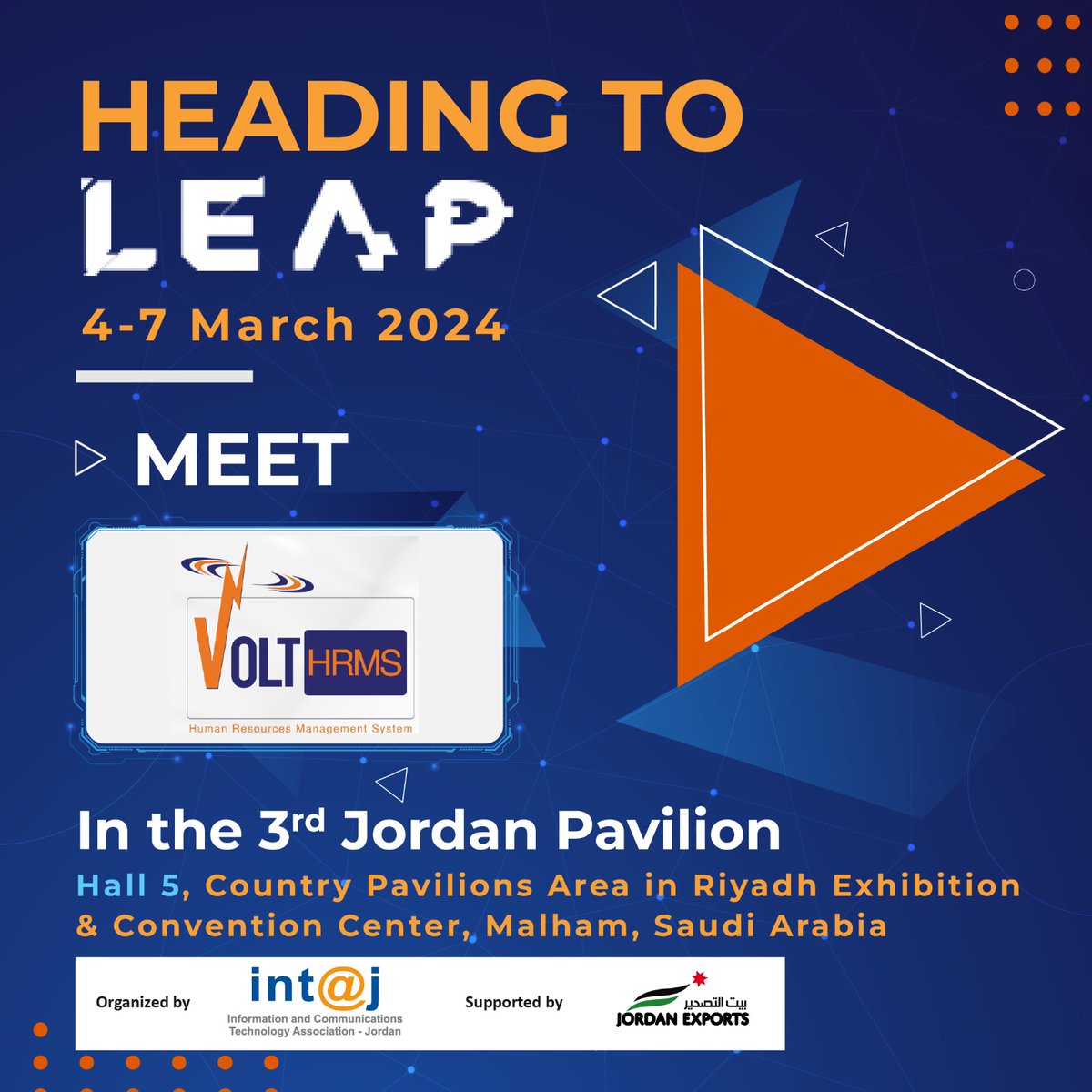 intajICTJO's tweet image. Heading to #Leap2024??

Meet #VOLTHrms  in the 3rd #Jordan_Pavilion located in Hall 5 for a closer look at the company&apos;s latest innovations &amp;amp; solutions

See you there!

#Leap2024 #TechInnovation
@LEAPandInnovate  @JordanExports