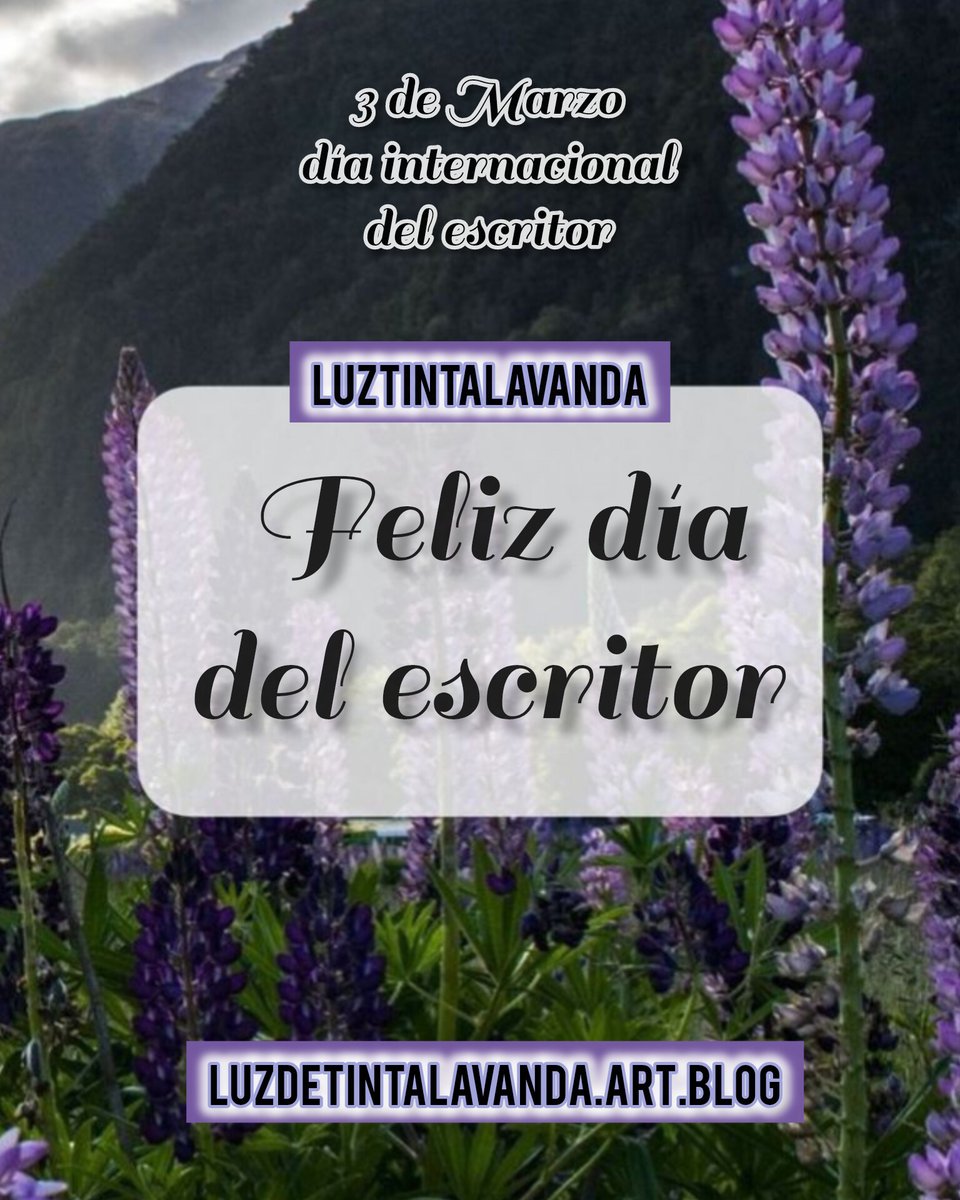 ✒️Cada 3 de marzo se rinde un merecido homenaje a todos los escritores pertenecientes a los diversos géneros literarios, incluyendo a periodistas, traductores y escritores. 
#Felizdiadelescritor
#diainternacionaldelescritor
#diadelescritor #escritor #3DeMarzo
#LuzDeTintaLavanda