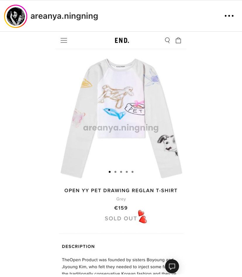 'Open YY Pet Drawing Reglan T-shirt' by TheOpen Product which Ningning was recently seen wearing at the airport is officially sold out on the website!

#NINGNING #닝닝 #宁艺卓 #宁宁