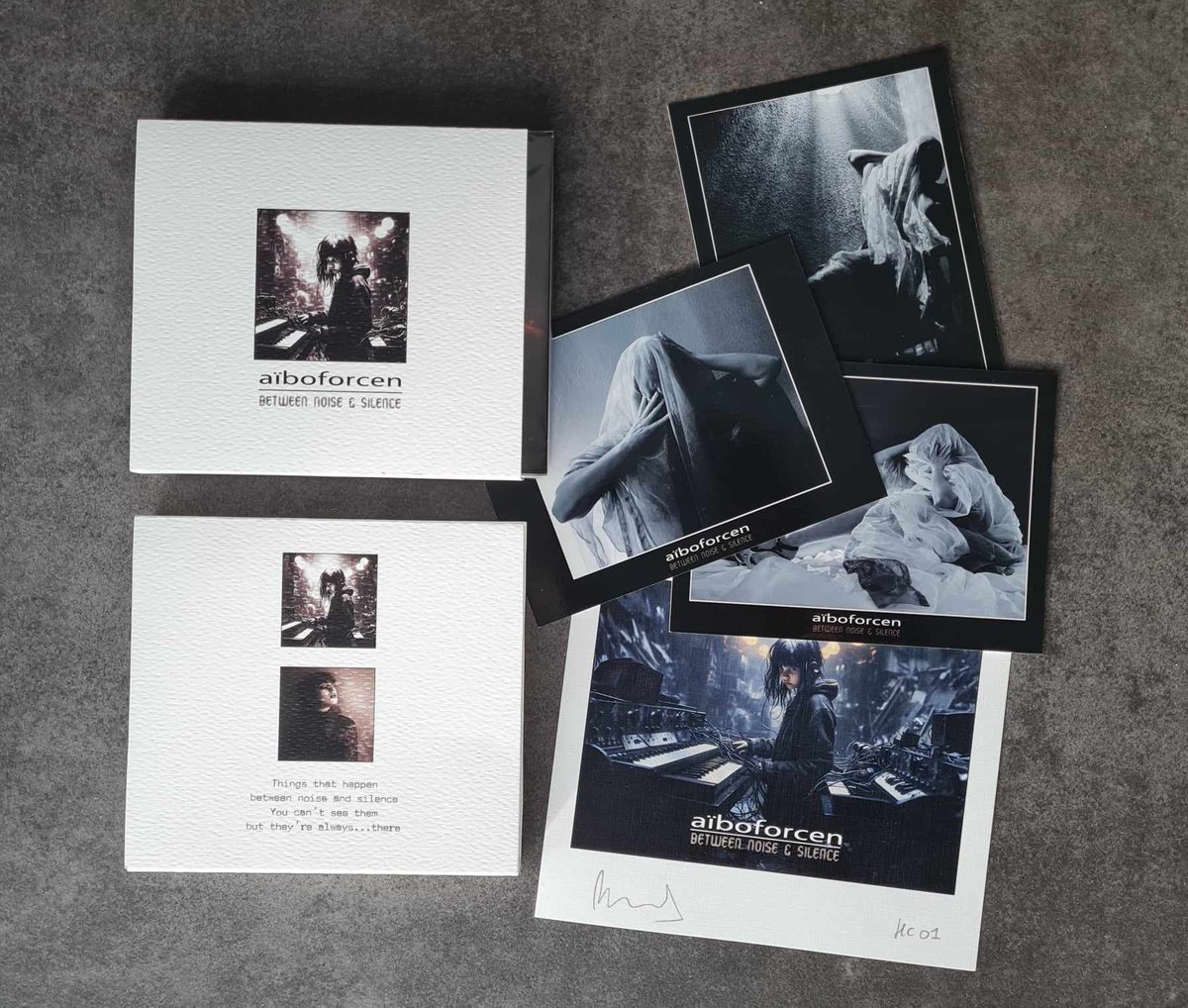 Aiboforcen - 'Between Noise & Silence' Pre-sales are available! 🎶 @alfamatrix ft @SorrowStories @MariKattman @Black_Nails @NoemiAurora Formats: 2CD extended double digipak + 16-page booklet LTD ED Signed 3CD version (of 50) is SOLD OUT! Bandcamp Digital version Links below