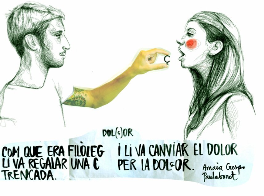 Cada any, pel Dia de la Ç trencada, que és avui, penjo aquesta meravella d'imatge, aviam si ampliem el planter de filologia catalana. #català