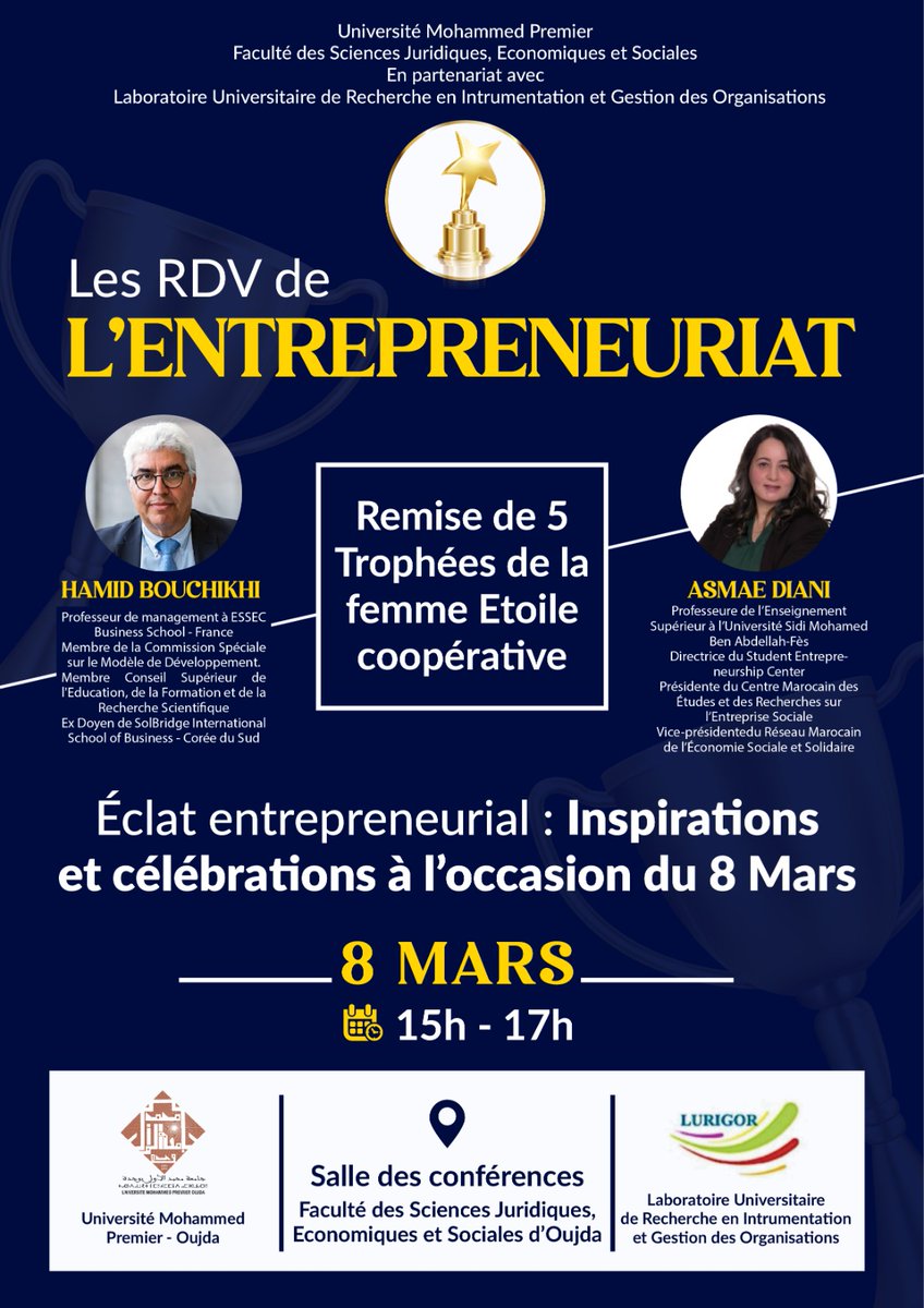 abberrichi's tweet photo. 🚀 Rejoignez-nous le 8 mars📅 pour célébrer la Journée Internationale des femmes avec 𝐋𝐞𝐬 𝐑𝐃𝐕 𝐝𝐞 𝐥'𝐞𝐧𝐭𝐫𝐞𝐩𝐫𝐞𝐧𝐞𝐮𝐫𝐢𝐚𝐭. Ne manquez pas cet éclat entrepreneurial ! 

 #rdventrepreneurial #8Mars  #entrepreneuriat #entreprendreaufeminin #lurigor #fsjeso   #ump https://t.co/WhSlImbjPo