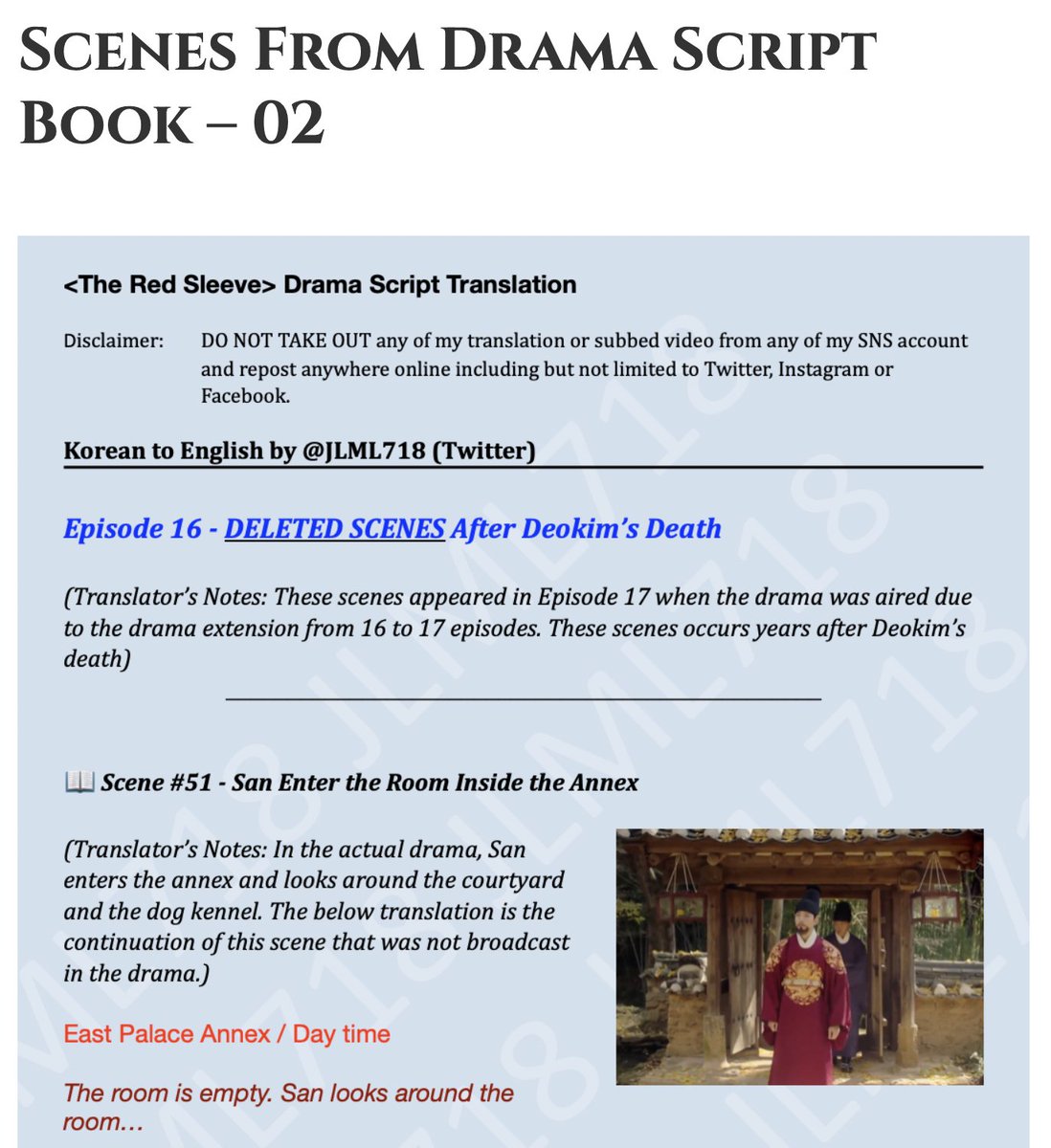 #TheRedSleeve #LeeJunho #Junho [ENG TRANS] Final Episode DELETED SCENES after Deokim's death not aired in the drama. To read the full translation, go to: unlocktheredsleeve.wordpress.com/scenes-from-dr…