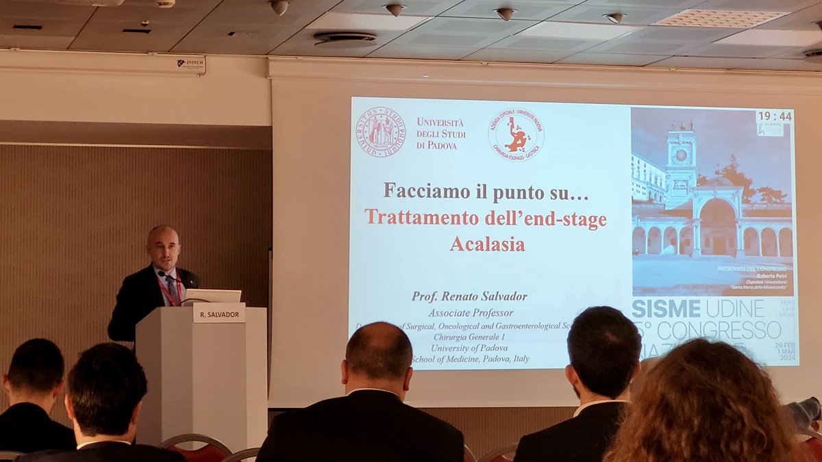 UpperGIPadova's tweet photo. ✨SISME 2024✨
We kick off 2024 with the congress of the Italian Society for the Study of Esophageal Diseases. It's always a pleasure to share these moments with our friends and colleagues from esophagus centers throughout Italy 🫱🏻‍🫲🏽🇮🇹 
#SISME2024 #UpperGIPadova #esophagus #surgery https://t.co/i39H0hMcRm