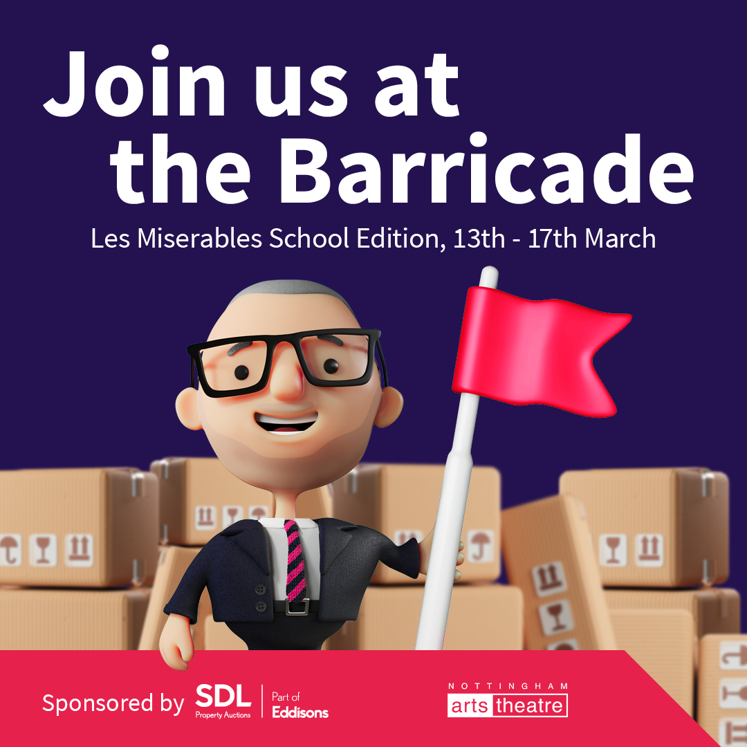 SDL Property Auctions (@sdlauctions) on Twitter photo Will you join us at the Barricade? ๐คฉ
SDL Property Auctions is proud to sponsor the <a href="/nottartstheatre/">Nottingham Arts Theatre</a> School Edition of Les Miserables later this month!
For more information head to ๐
pulse.ly/ztg3apxetv Will you join us at the Barricade? ๐คฉ
SDL Property Auctions is proud to sponsor the <a href="/nottartstheatre/">Nottingham Arts Theatre</a> School Edition of Les Miserables later this month!
For more information head to ๐
pulse.ly/ztg3apxetv