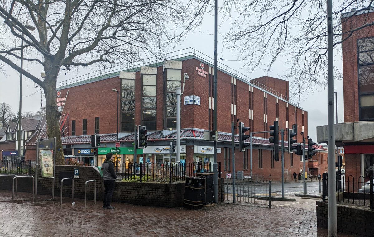 Red Rose Centre (1974) Sutton Coldfield, Jim Roberts. The canopies are rather nasty additions that ruin the clean lines of the building. Owned by Birmingham City Council - future uncertain.... Some terrific ideas for repurposing and retrofitting developed by Our Town. i