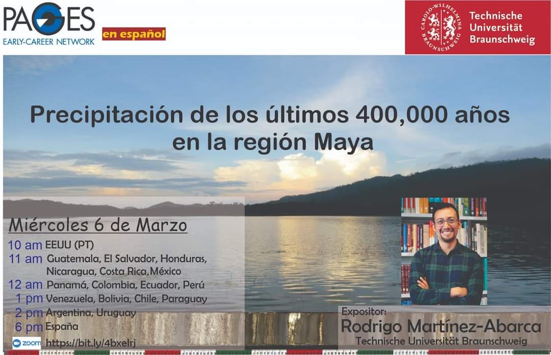 Rodrigo Martínez-Abarca (@rodrigo37708943) on Twitter photo Take note! March 6th we see us to talk about rainfall in the past of the Maya Region! In Spanish with slides in English! See you there! ❤️🌎🚣♂️😄 <a href="/PAGES_ECN/">PAGES Early-Career Network</a> <a href="/IPA_ECN/">International Palaeolimnology Association ECR</a> <a href="/tuBraunschweig/">TU Braunschweig</a> <a href="/icdpDrilling/">ICDP</a>
REGISTRATION: us02web.zoom.us/meeting/regist… Take note! March 6th we see us to talk about rainfall in the past of the Maya Region! In Spanish with slides in English! See you there! ❤️🌎🚣♂️😄 <a href="/PAGES_ECN/">PAGES Early-Career Network</a> <a href="/IPA_ECN/">International Palaeolimnology Association ECR</a> <a href="/tuBraunschweig/">TU Braunschweig</a> <a href="/icdpDrilling/">ICDP</a>
REGISTRATION: us02web.zoom.us/meeting/regist…