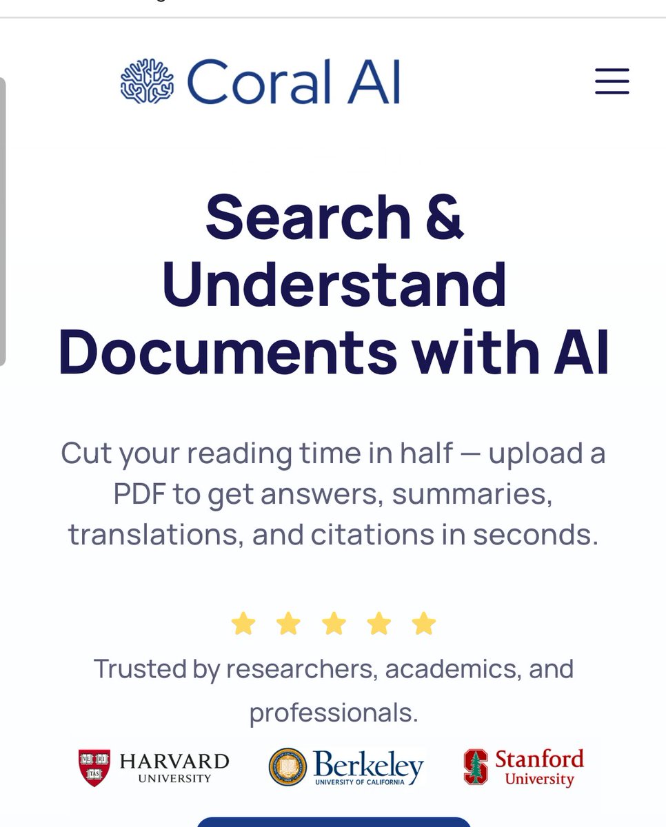 kentlundgren's tweet image. #CoralAI: Search &amp;amp; Understand Documents with AI  getcoralai.com 
 #chatwithPDF
