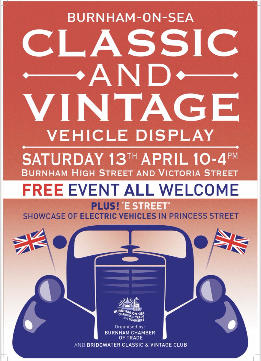 The countdown is underway to Burnham’s annual classic vehicles show on April 13th in the town centre, organised by Burnham-on-Sea Chamber of Trade