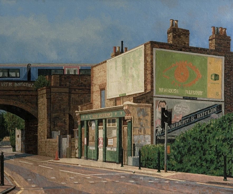 ‘The Albion’ a painting from 2002 shortly before its transition to a block of flats. Think the graffiti on bridge may still exist ⁦⁦@thegentleauthor⁩ ⁦@TownhouseWindow⁩ ⁦@PaintingsLondon⁩ ⁦@GrimArtGroup⁩ ⁦@ahistoryinart⁩ ⁦@JohnConstableRA⁩