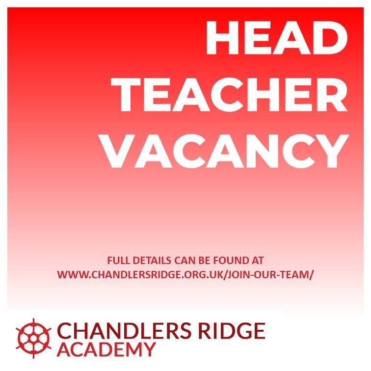 ❗ Head Teacher vacancy at Chandlers Ridge 📅 Closing date: 6th March 2024 Full details can be found at buff.ly/3ww5gEw or visit Work for us (valt.org.uk)
