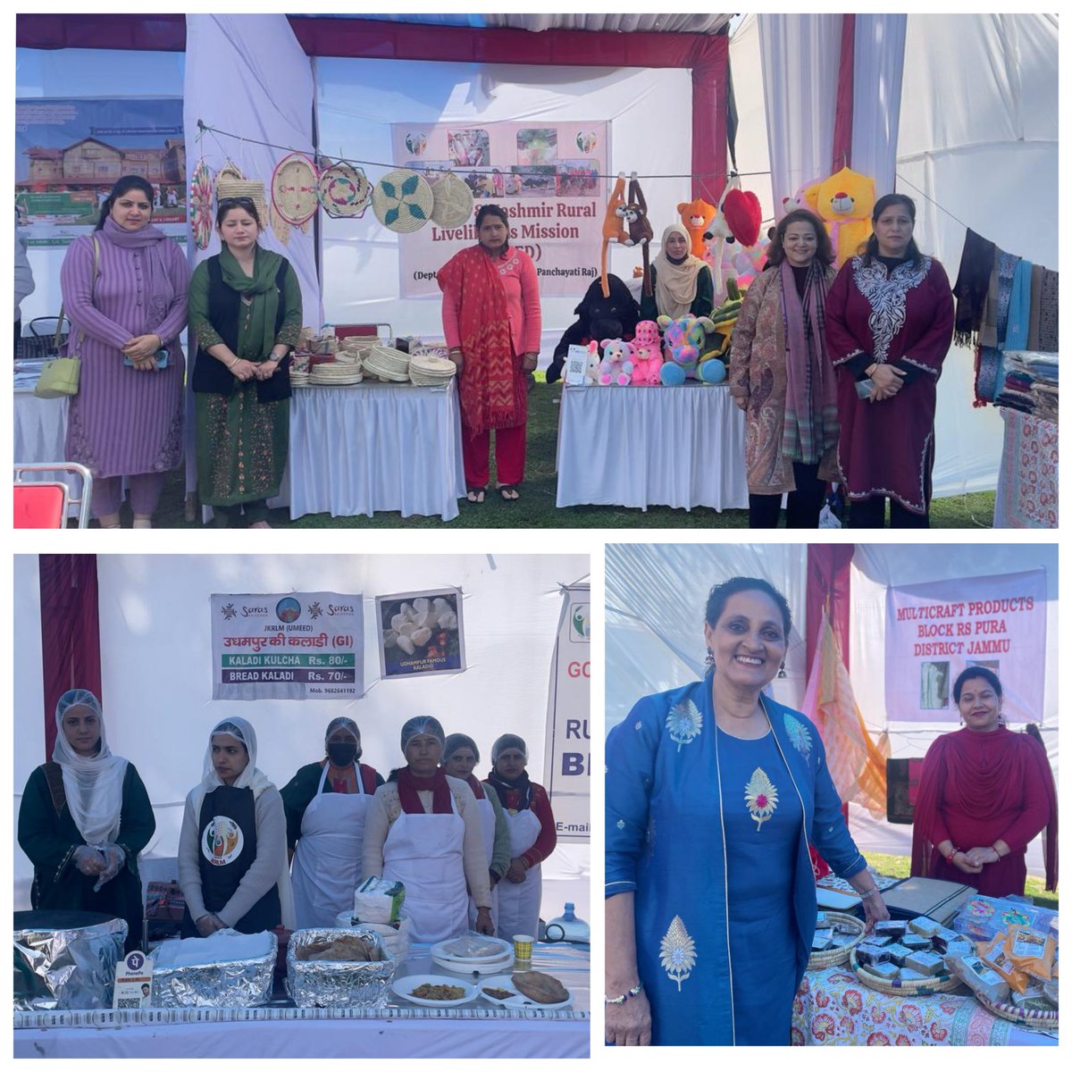 JK_NRLM's tweet photo. Double the joy at the 2nd edition of Tawi festival Jammu!JKRLM SHGs tantalize taste buds with their culinary creations&amp;also showcase their exquisite handcrafted products,adding richness to the event.Don't miss out on these unique treasures..pay a visit! @listenshahid @indukanwal https://t.co/C8BVI7LuHw