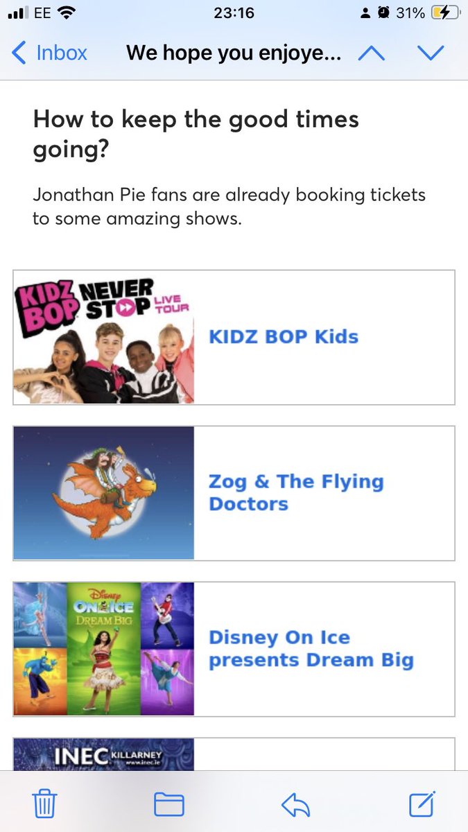 TICaulton's tweet image. Had an amazing time at Sheffield City Hall on Friday night watching @JonathanPieNews and @jojosutherland, but something tells me Ticketmaster may not know their target audience very well…