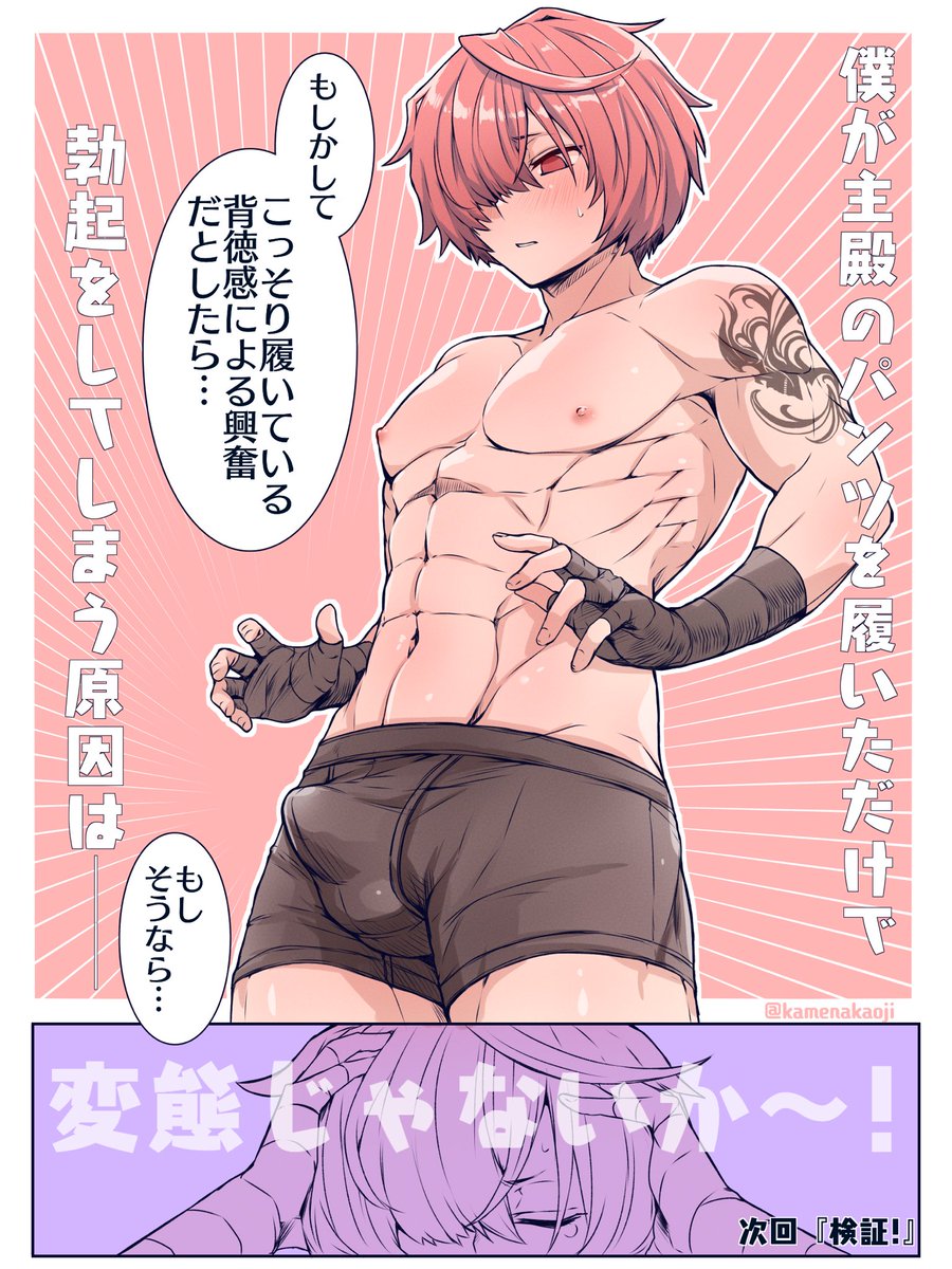 主殿のパンツを履くだけで勃起する原因を探るこたろーくん漫画※ぐだ♂こた(再掲) 