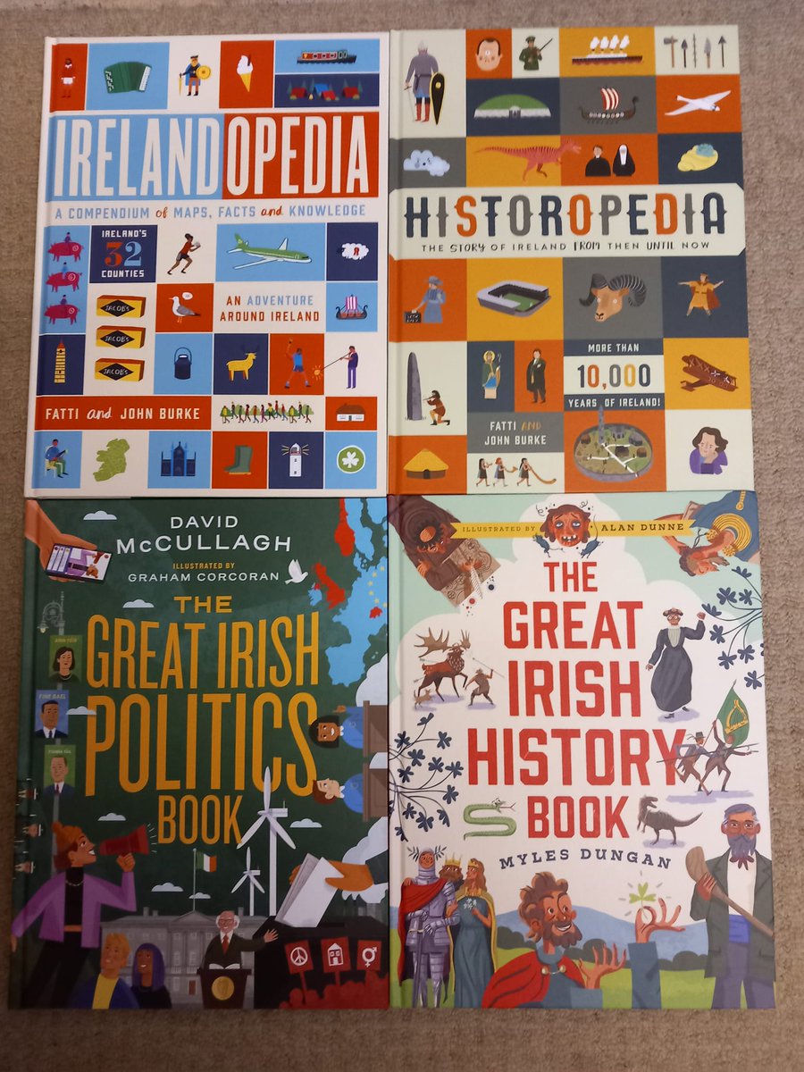 I've received 4 of these HUGE @Gill_Books Irish history books now! 27.94 x 40.64 cm is SO cool! I will be tweeting on them more at a later date. For now, let me say if you have a 8-12 year old who likes non-fiction, buy them for them! They are fantastic & gorgeous! 10/10💫