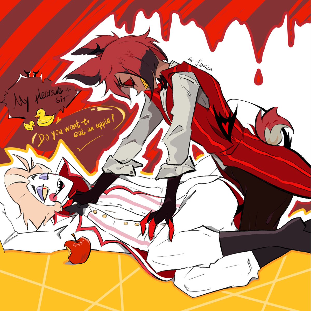 Jessica_shiyi's tweet photo. “My pleasure, sir”
#HazbinHotel #radioapple #appleradio #Alastor #Lucifer https://t.co/TKAARzkkgK