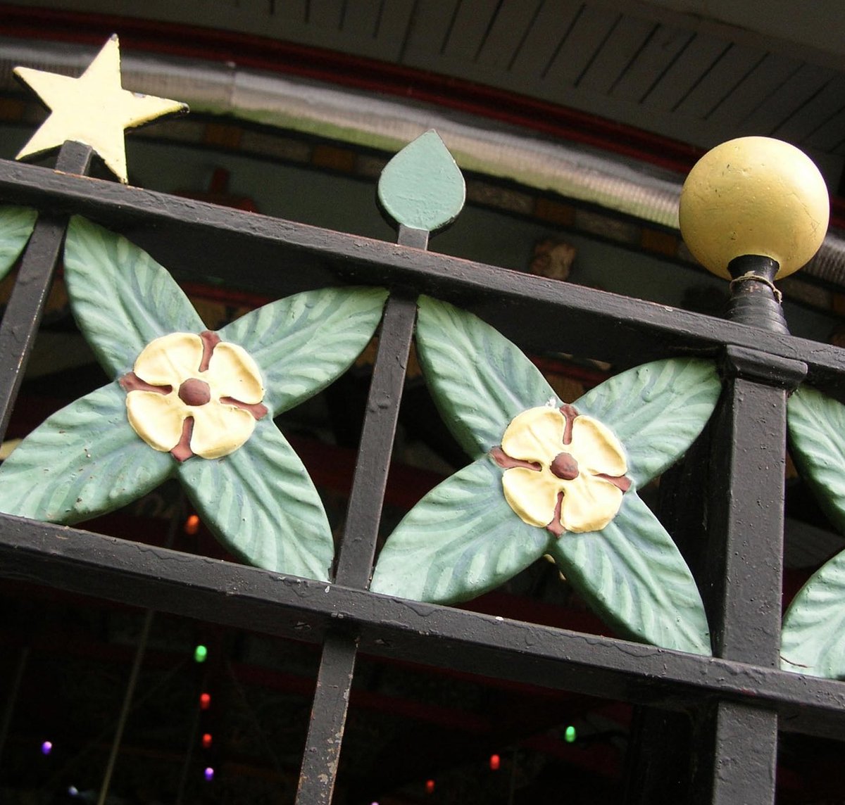 Detail on the top part of the fence surrounding the Central Park Carousel, New York City. #SundayYellow #NYC