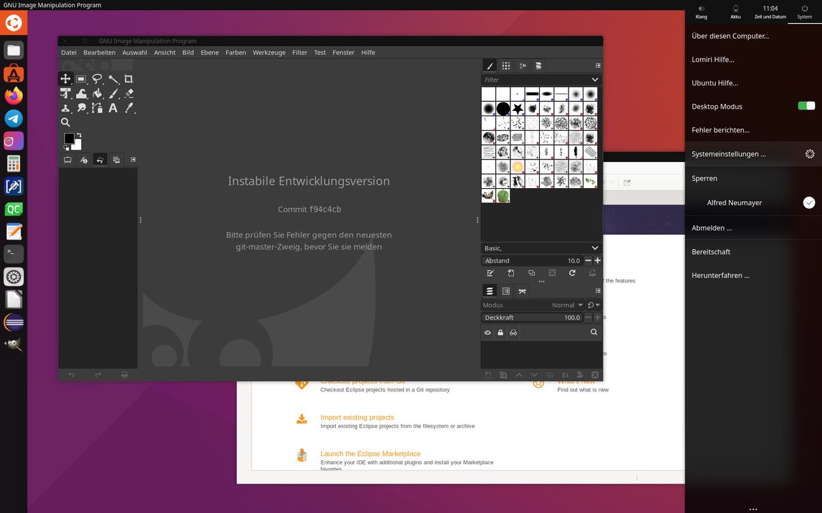 fredldotme's tweet image. Another sneak peek into Lomiri on Ubuntu 24.04