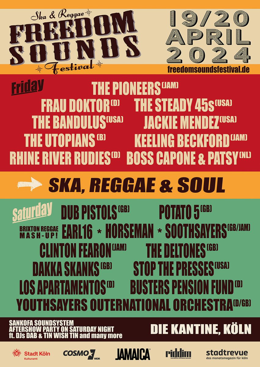ashleygrebphoto's tweet photo. Thankful coming back to @FreedomSounds Festival next month... headlining on Saturday, @dubpistols.
tix & info - https://t.co/zjd4DI1oHM
#dubpistols #pistoleros #freedomsounds #festival #dub #reggae #ska #soul https://t.co/n4dywKIUcE