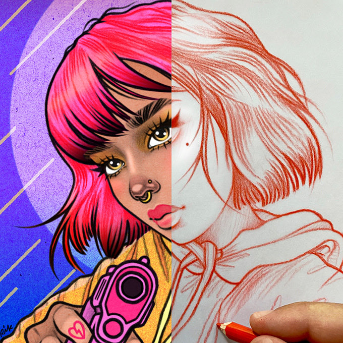 rikleedraws's tweet photo. Gm fam!
My art process: It starts as a sketch and ends as a badass babe 😅✏️⚡️❤️ https://t.co/qGlWyfDm2O
