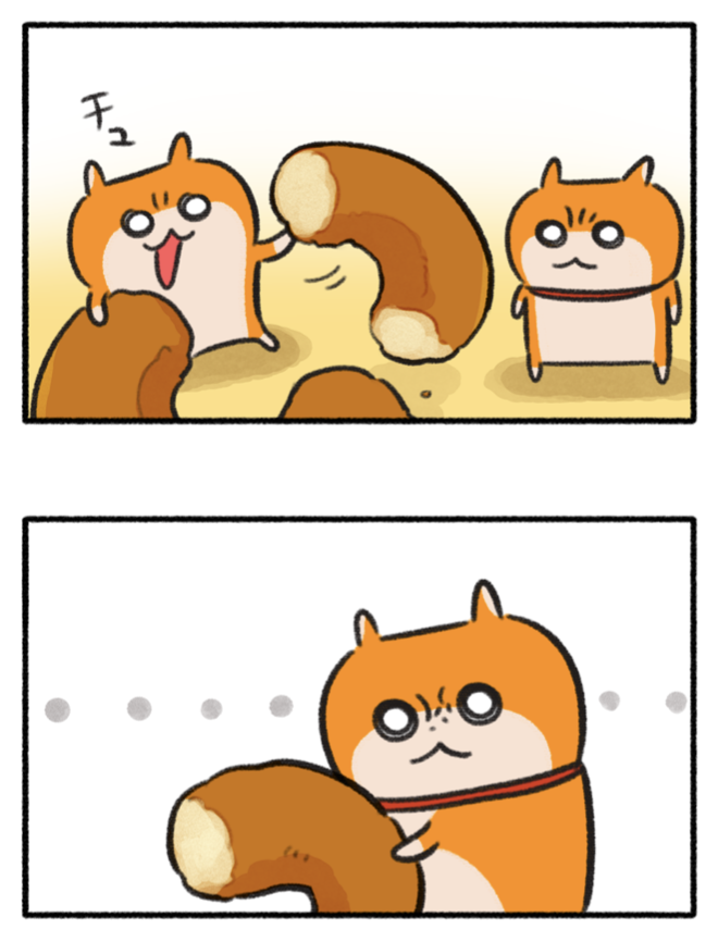はんぶんこでちゅ (1/3)
#クソハムちゃん 