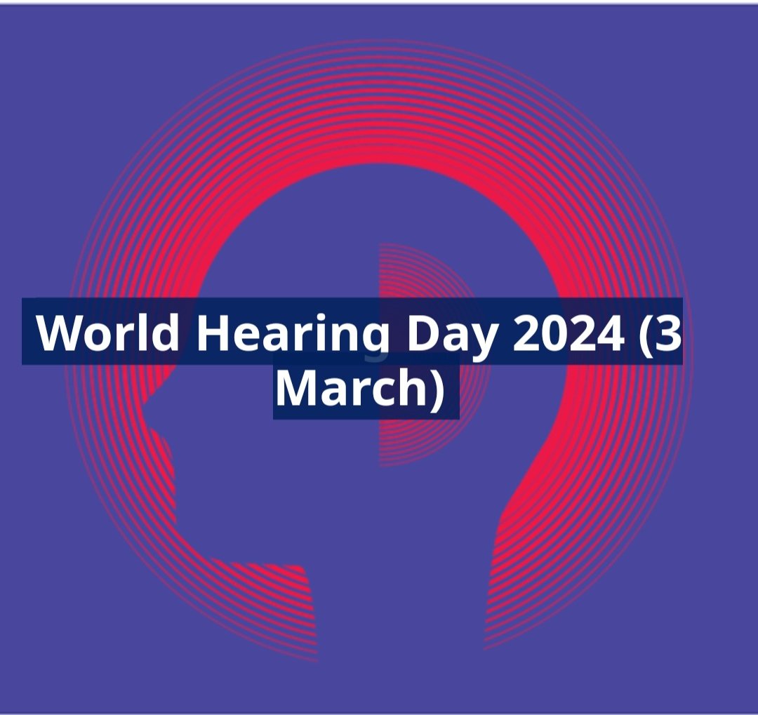March 3RD, 2024 
World Hearing Day.
Around 136M people in the African region are living with hearing loss.
#WorldHearingDay 
#African 
#UNICEF
