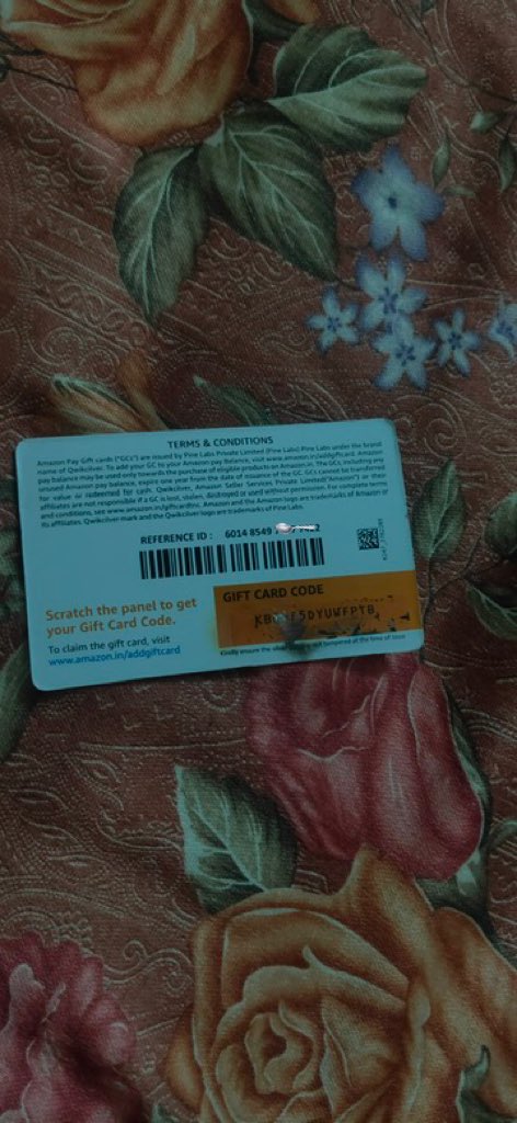 NovaVampire's tweet photo. Thats the gift card I received on 23 February! And same day i filed a complaint regarding this issue and right now they said they can’t gimme the refund… thats my fucking hard earned money need my refund asap 
Should i delete my account?
@amazonIN @AmazonHelp @jagograhakjago https://t.co/KaNJRMVLgA
