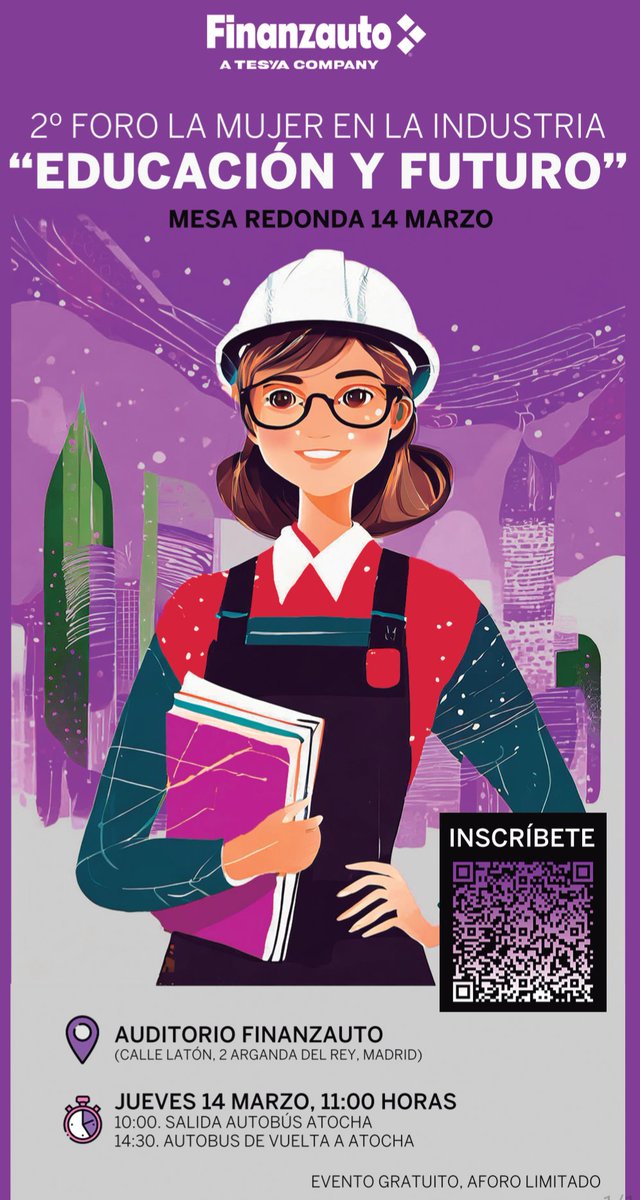 CifpPRV's tweet photo. EL @CifpPRV participará en el evento organizado por @Finanzauto enviando a nuestra compañera como #MentorFP y alumnas de la familia profesional de #TMV con motivo de la celebración del #DíadelaMujer en la Industria el próximo 14 de marzo.
Esta abierto a más interesadas. https://t.co/ELbxxvC5Y4
