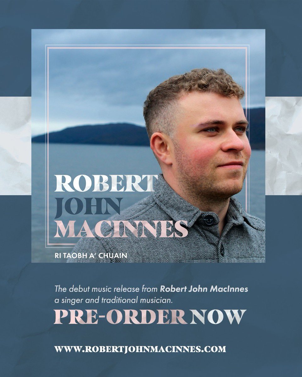 Thank you for all your support over the last week; it’s been a busy week launching pre-orders for my debut EP and a huge thank you to everyone that has placed orders! Tha mi cho taingeil dhuibh uile 💙 Pre order now through my website: robertjohnmacinnes.com/product-page/r…