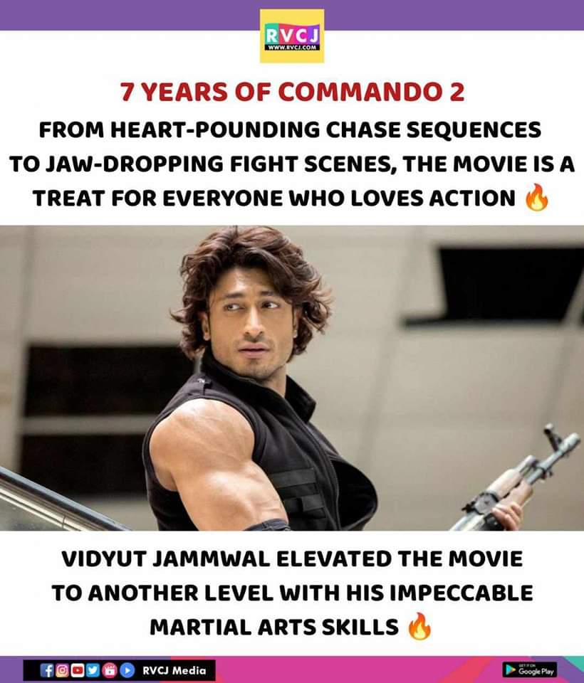 rvcjmovies's tweet image. 7 years of Commando 2
#vidyutjamwal #commando2