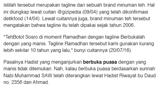 txtfrombrand's tweet photo. Betul, "berbukalah dengan yang manis" asalnya memang dari Sosro, saking efektifnya sampe dikira hadits 😂

https://t.co/rJa2swHUwt https://t.co/QcvonrBDsv