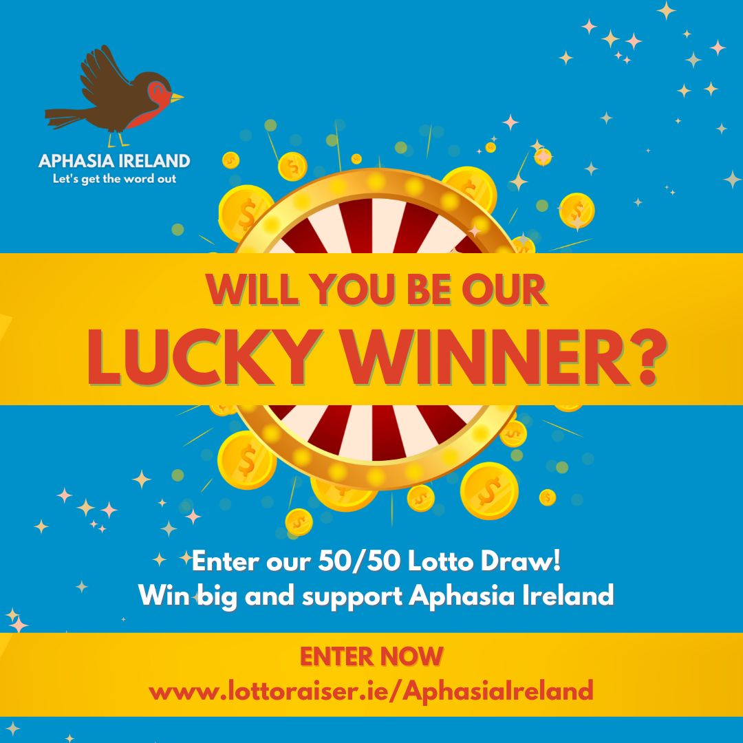 Aphasia_Ireland's tweet image. Happy Sunday! Enter our 50/50 Lotto Draw &amp;lt;3 
The lucky winner will be announced on 29th March.

50% of the funds raised go to the winner and 50% to Aphasia Ireland. 

Enter on lottoraiser.ie/AphasiaIreland 

#lottodraw #lottoraiser #fundraiser #aphasiaireland
