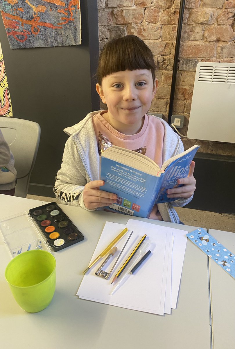 Reading in an unusual place ✅ Sunday morning art club 📕 <a href="/stmichaelthomas/">St Michael with St Thomas CE Primary School</a>