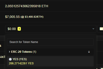 $YES airdrop x.com/YESMONEYERC420…