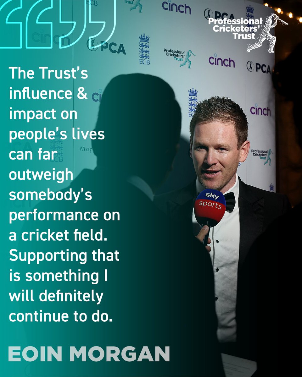 Congratulations to @Eoin16 on being elected as PCA President earlier this week 🎉 Having been a huge supporter of the Trust as a player, we can't wait to work alongside him over the next few years to keep supporting current & former cricketers 🤝